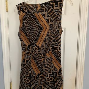 Black white and gold romper